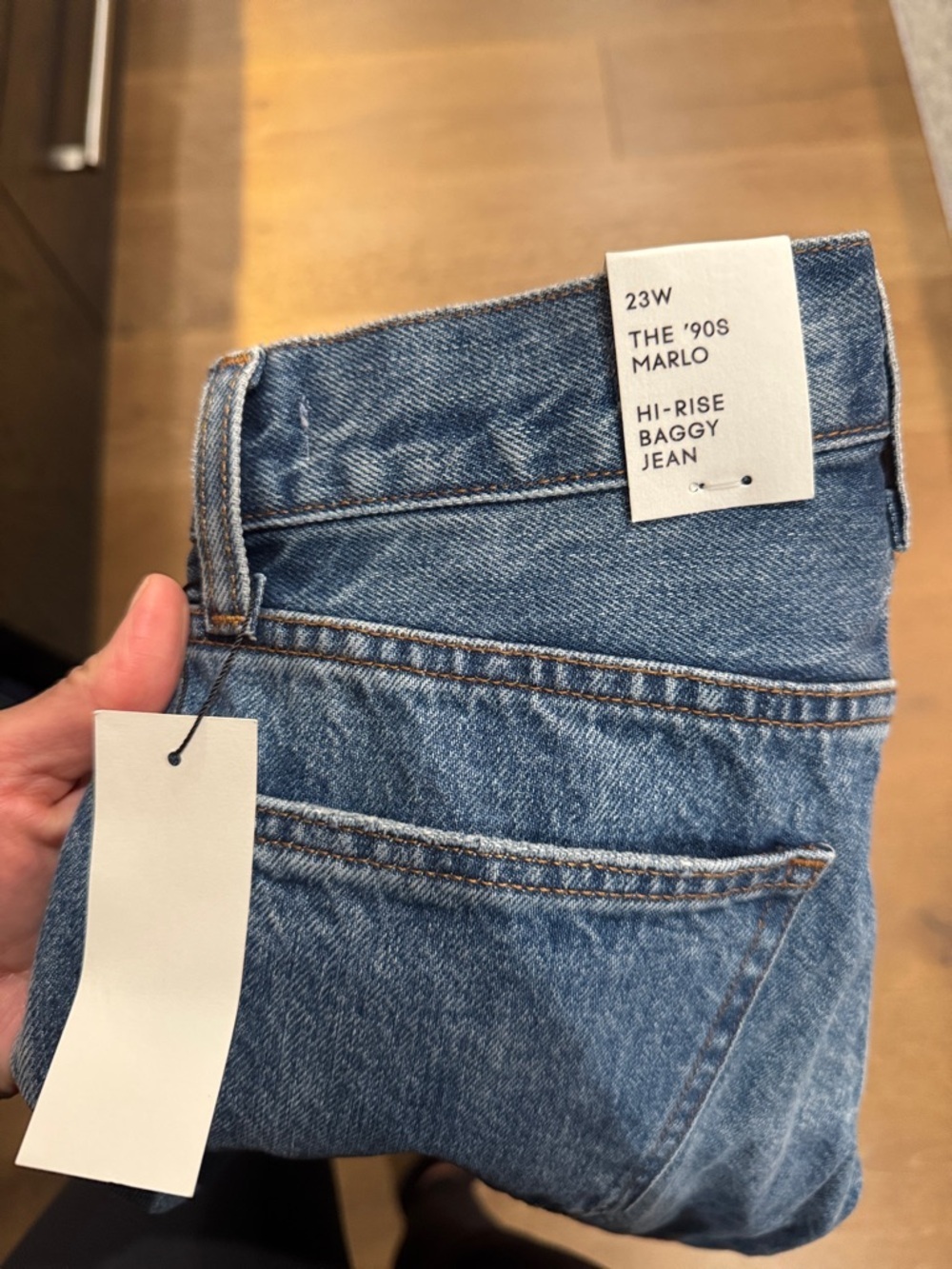 Denim Forum The ’90s Marlo Hi-Rise Baggy Jeans Size 23 NWT - Picture 4 of 4